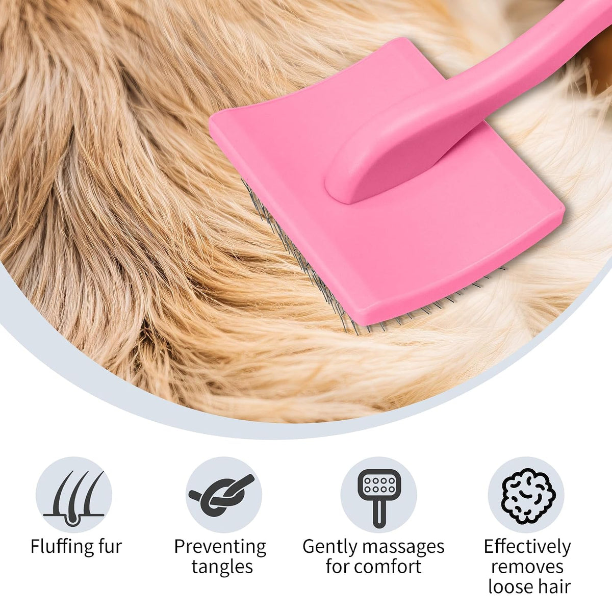 Pet Slicker Brush for Long Short Hair Detangling Tool for Dogs Cats