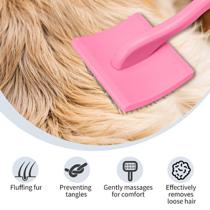 Pet Slicker Brush for Long Short Hair Detangling Tool for Dogs Cats
