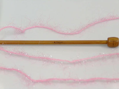 Sparkle Soft - Metallic Lurex Nylon Short Eyelash Yarn 50gr (1.76ounces) 140m (153 Yards) Light Pink