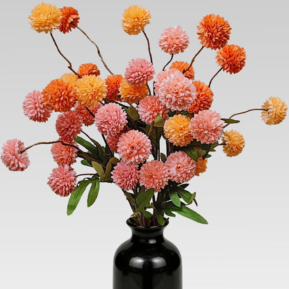 8Pcs Artificial Chrysanthemum Flowers Pink Orange Yellow Fall Decor