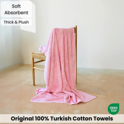 Luxury 100% Turkish Cotton Bath Sheet 40x80 (1-Piece, Rose Pink)