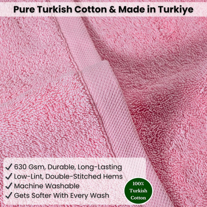 Luxury 100% Turkish Cotton Bath Sheet 40x80 (1-Piece, Rose Pink)