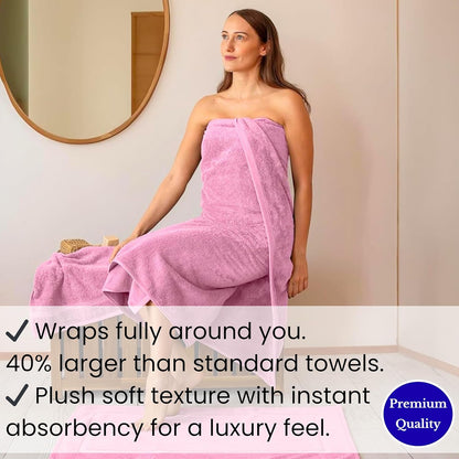 Luxury 100% Turkish Cotton Bath Sheet 40x80 (1-Piece, Rose Pink)