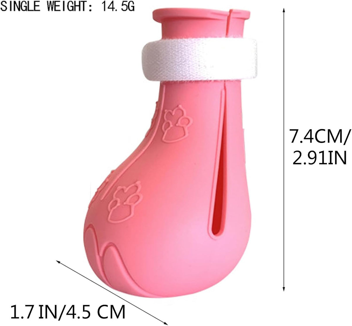 Anti-Scratch Cat Shoes 4 Pack, Pet Supplies Scratch Deterrent Booties, Grooming Accessories Silicone Nail Gloves, Adjustable Claw Cover for Bathing Shaving Checking Treatment (Pink)
