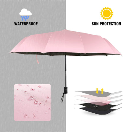 Travel Umbrella Compact Folding Sun Umbrellas Lighweight Auto Open Close for Women Parasol