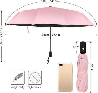 Travel Umbrella Compact Folding Sun Umbrellas Lighweight Auto Open Close for Women Parasol