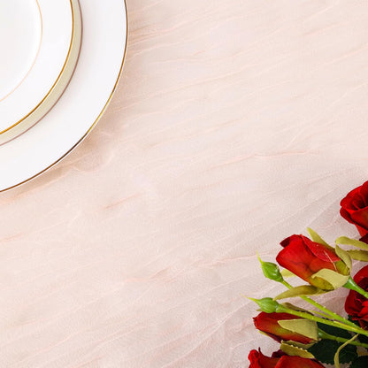 2pcs Coral Peach Spring Summer Cheesecloth Table Runner 35 x120 inches Rustic Gauze Boho Cheese Cloth Table Runner for Wedding Bridal Shower Baby Decoration