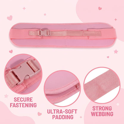 Hip Thrust Belt for Dumbbells, Wide Padded Support for Home Workouts, Adjustable Strap for Squats and Glute Bridges, Pink Training Belt for Fitness Enthusiasts and Gym Trainers