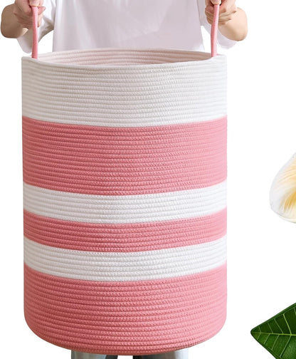 Pink Hamper for Nursery Baby Girls Laundry Basket 80L Large