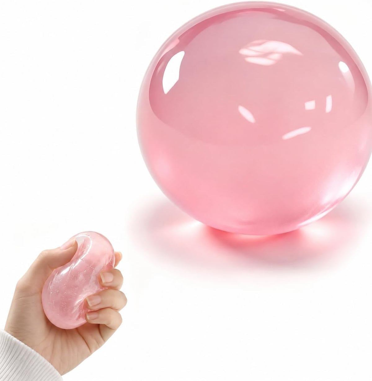 Coconut Oil Squishy, Coconut Oil Stress Ball – Super Soft, Handmade Slow Rising Fidget Squeeze Toy for Stress Relief, Stress Relief & Focus Improvement (Pink)