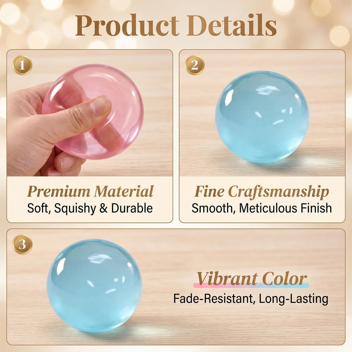 Coconut Oil Squishy, Coconut Oil Stress Ball – Super Soft, Handmade Slow Rising Fidget Squeeze Toy for Stress Relief, Stress Relief & Focus Improvement (Pink)