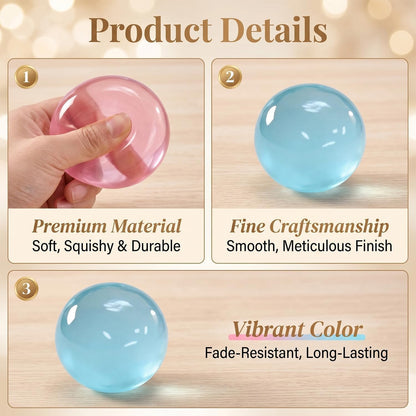 Coconut Oil Squishy, Coconut Oil Stress Ball – Super Soft, Handmade Slow Rising Fidget Squeeze Toy for Stress Relief, Stress Relief & Focus Improvement (Pink)