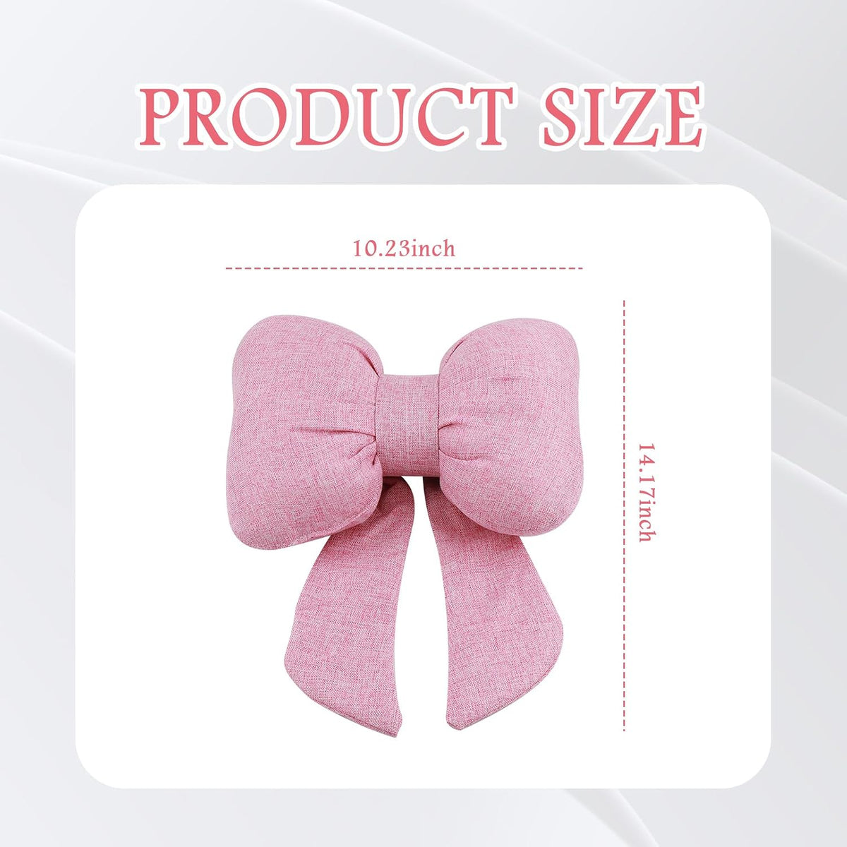 Cute Bow Car Headrest Pillow,Comfortable & Breathable Car Neck Pillows for Relief Neck Fatigue,Universal Head Rest Pillow for Cars Decoration as Birthday Gifts for Women,Girl (Pink)