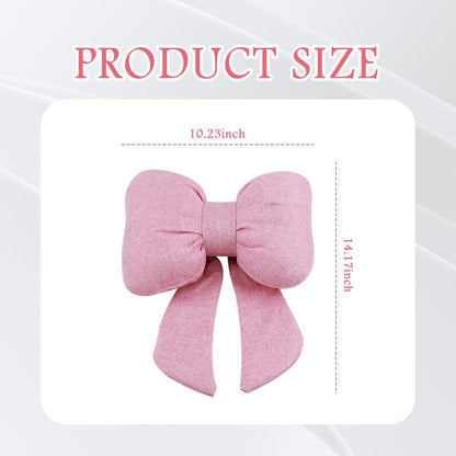 Cute Bow Car Headrest Pillow,Comfortable & Breathable Car Neck Pillows for Relief Neck Fatigue,Universal Head Rest Pillow for Cars Decoration as Birthday Gifts for Women,Girl (Pink)
