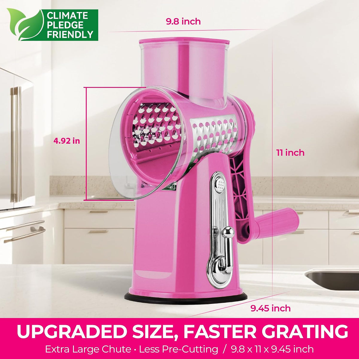 Rotary Cheese Grater 5 Blades,Kitchen Mandoline Vegetable Slicer