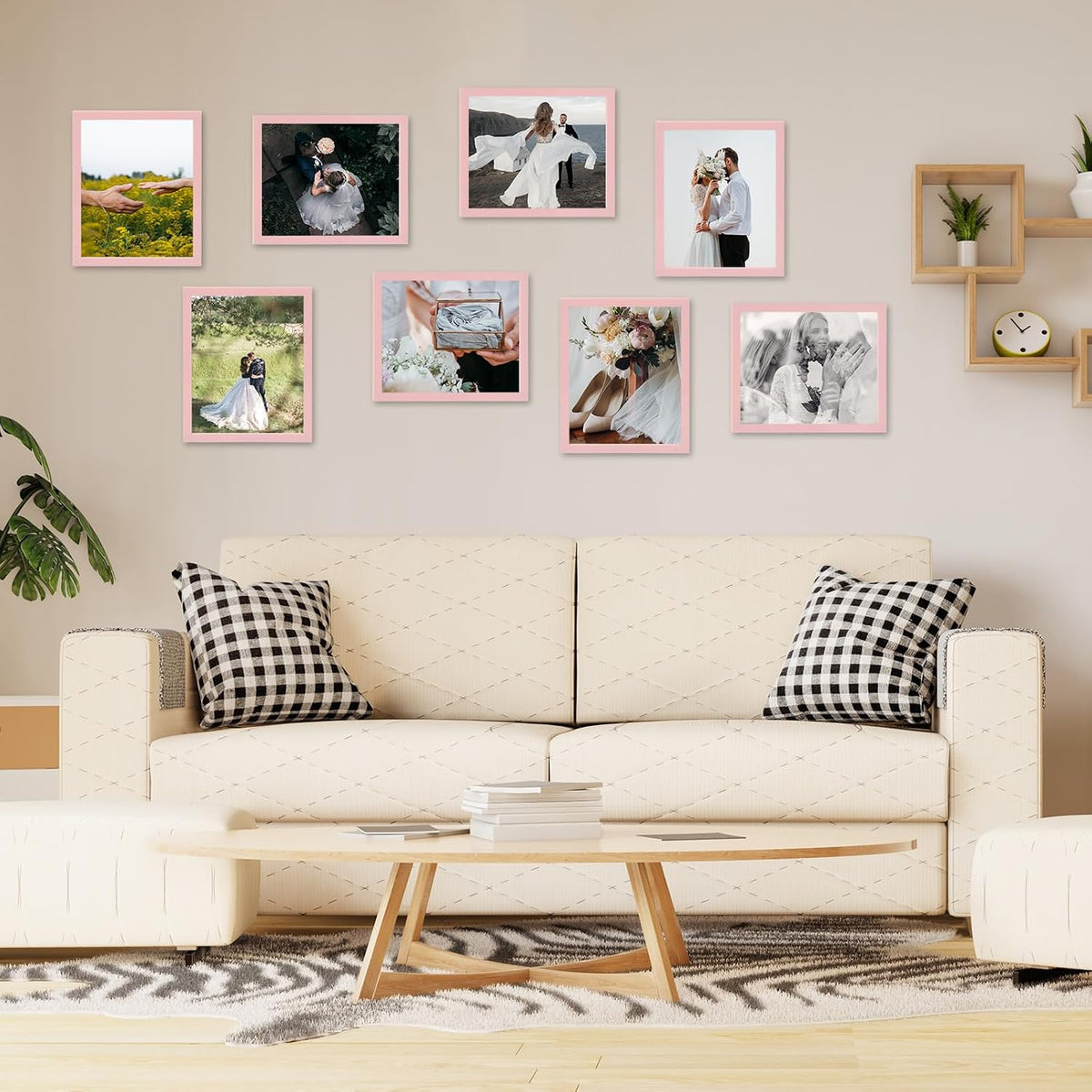 8x10” Pink Picture Frames for Wall and Tabletop Display, 5 Pack
