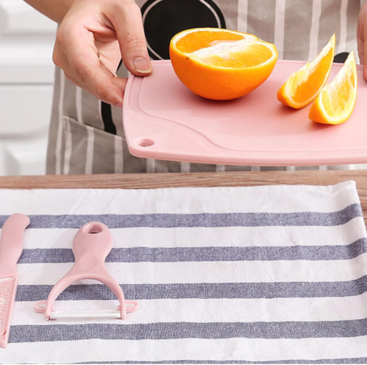 Ceramic Knife Set, 3 Pieces, Pink