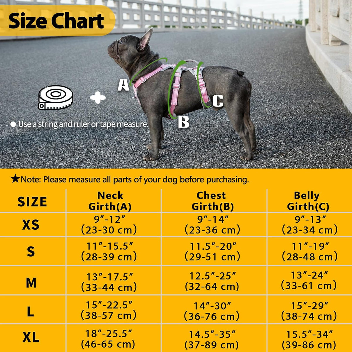 Escape Proof Dog Harness, No Pull Reflective Harness with Lift Handle, Adjustable Pet Vest with Front and Back Leash Clips for Small Medium Large Dogs Walking Hiking Training (Pink,L)
