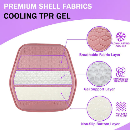 Thin Cool Gel Seat Cushion for Car Seat Office Chair Pain Relief