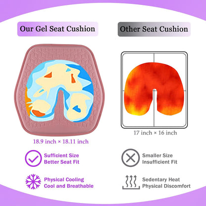 Thin Cool Gel Seat Cushion for Car Seat Office Chair Pain Relief