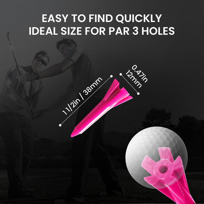 VEASAERS Short Golf Tees Plastic 1 1/2 inch
