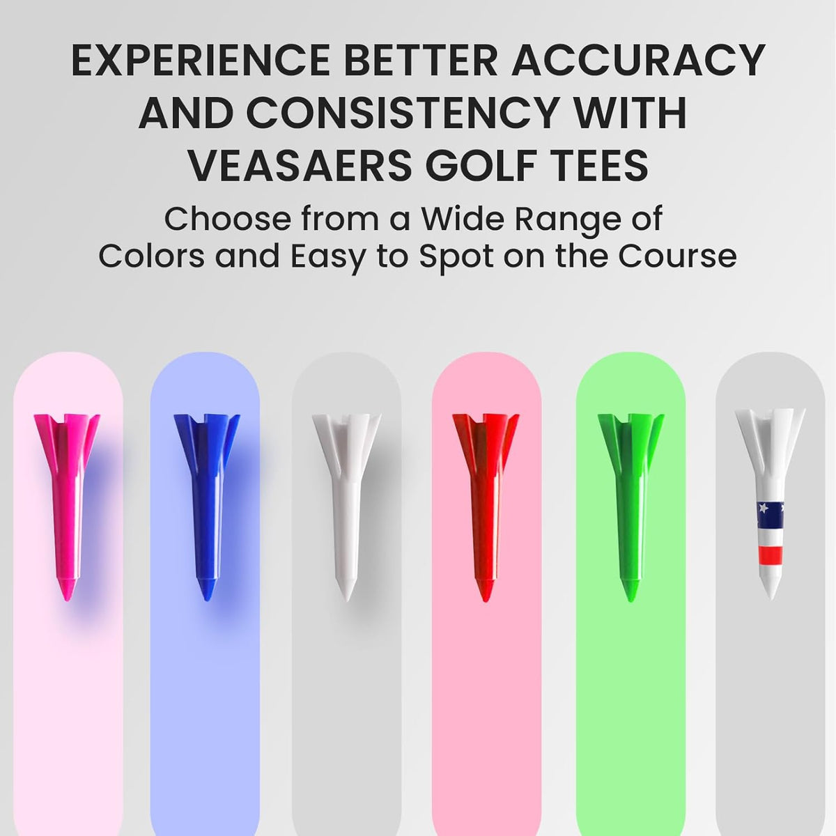 VEASAERS Short Golf Tees Plastic 1 1/2 inch