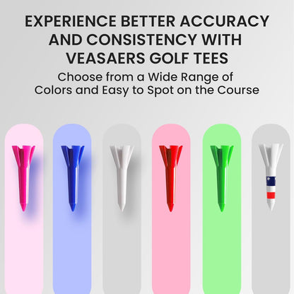 VEASAERS Short Golf Tees Plastic 1 1/2 inch