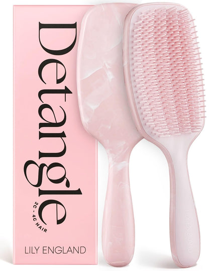 Pink Hair Brush for Women Detangling for Curly Wet & Dry Hair