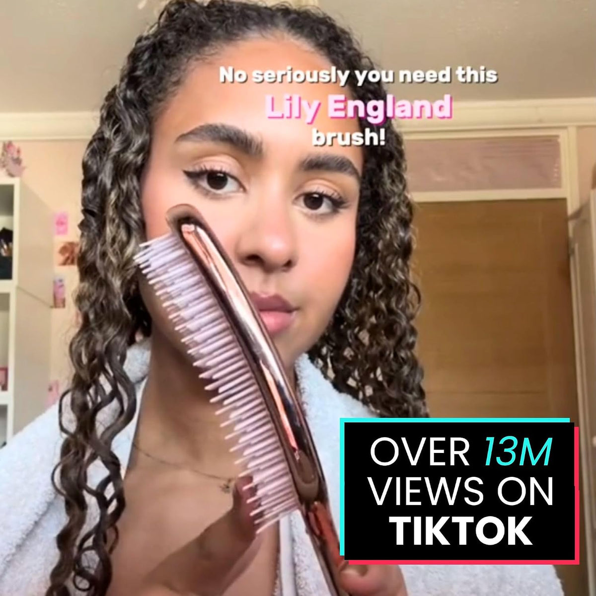 Pink Hair Brush for Women Detangling for Curly Wet & Dry Hair