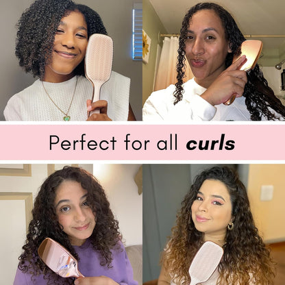 Pink Hair Brush for Women Detangling for Curly Wet & Dry Hair