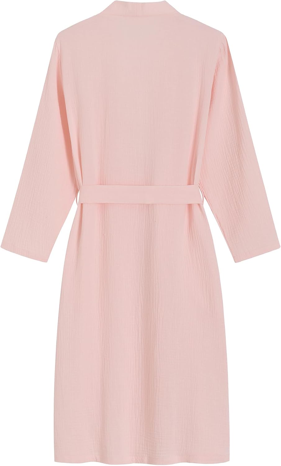 Women's Cotton Gauze Robe Lightweight Absorbent Bathrobe with Pockets