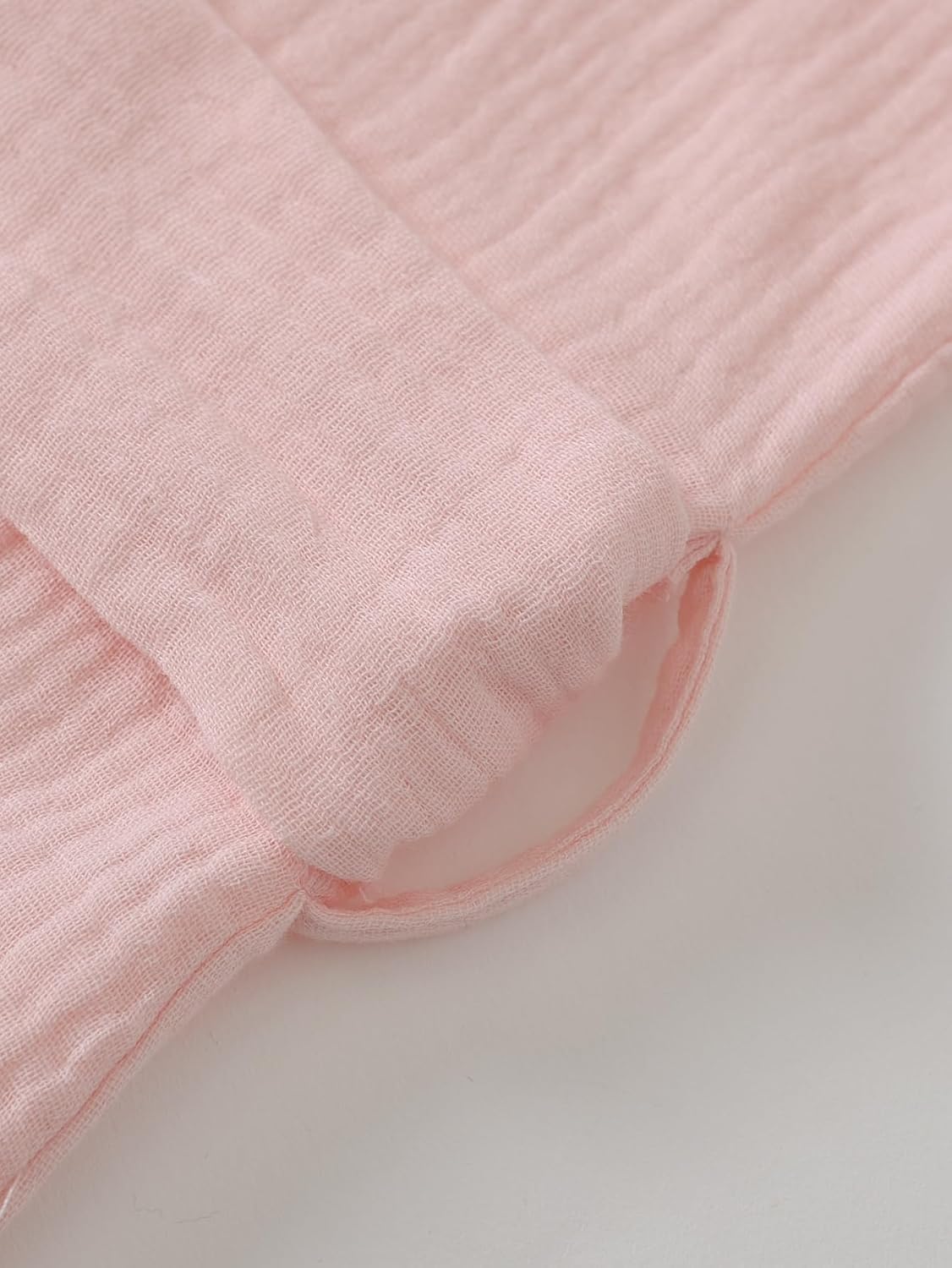 Women's Cotton Gauze Robe Lightweight Absorbent Bathrobe with Pockets