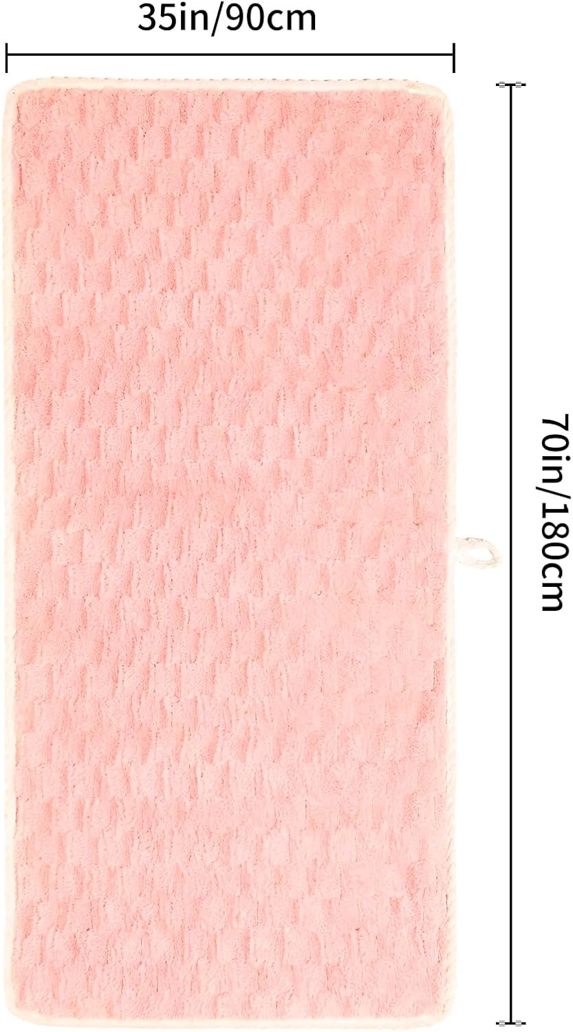 Microfiber Bath Towels, Extra Large Towels Set, Pink, 4-Pack, 27.5" x 55"