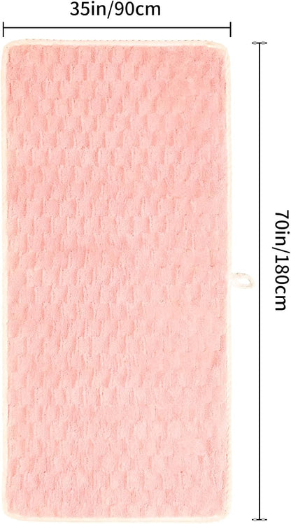 Microfiber Bath Towels, Extra Large Towels Set, Pink, 4-Pack, 27.5" x 55"