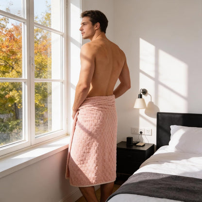 Microfiber Bath Towels, Extra Large Towels Set, Pink, 4-Pack, 27.5" x 55"