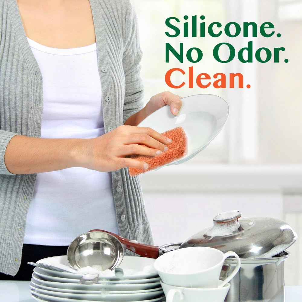 Silicone Scrubber (Qty 3) for Camping Cookware, Outdoor Cooking, and Backpacking