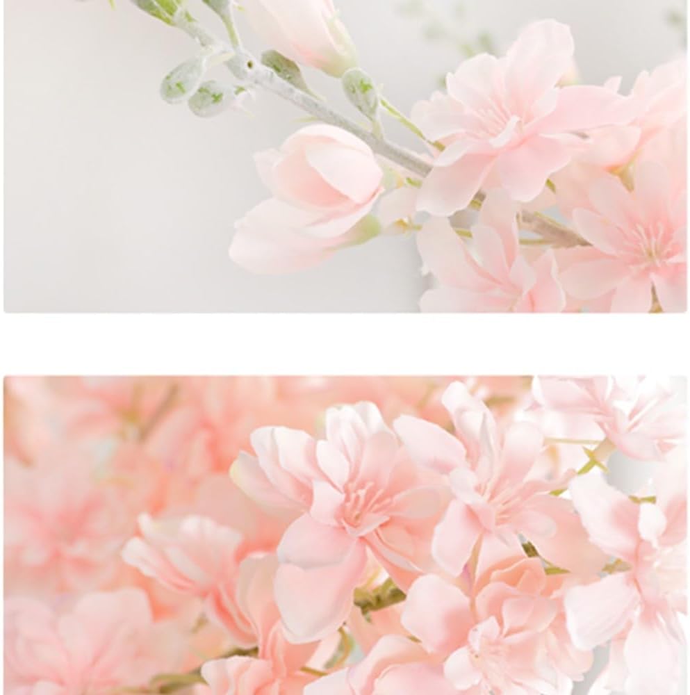 33.5in 6pcs Fake Flowers Delphinium Artificial Flowers Silk Flowers Larkspur Artificial Flowers Long Stem Flowers for Tall Vase Home Wedding Party Decor (Pink)