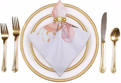 Pastel Peach Pumpkin Large Pink Bow Cloth Napkins Set of 6, Square Premium Reusable Washable Polyester Table Linen Napkin for Dinner Party