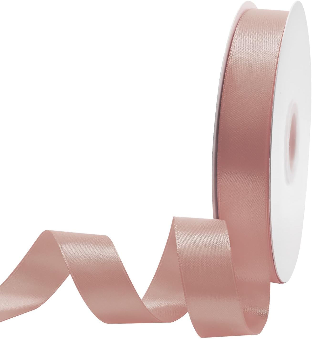 1 inch Wide 100 Yards Double Face Peach Pink Satin Ribbon Fabric Ribbon for Gift Wrapping Weddings Decoration Bouquet Balloons Arts Craft Sewing Hair Bow Invitation