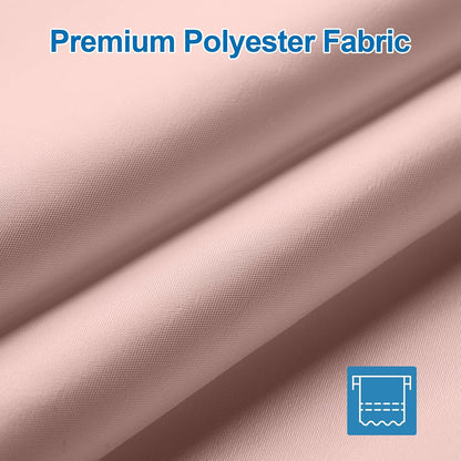 Blush Pink Shower Liner Cloth Waterproof, Soft Blush Pink Shower Curtain Liner Fabric with Weighted Stones, Washable Shower Curtain and Liner 2-in-1, 12 Grommet Holes, 72 x 72 Inches
