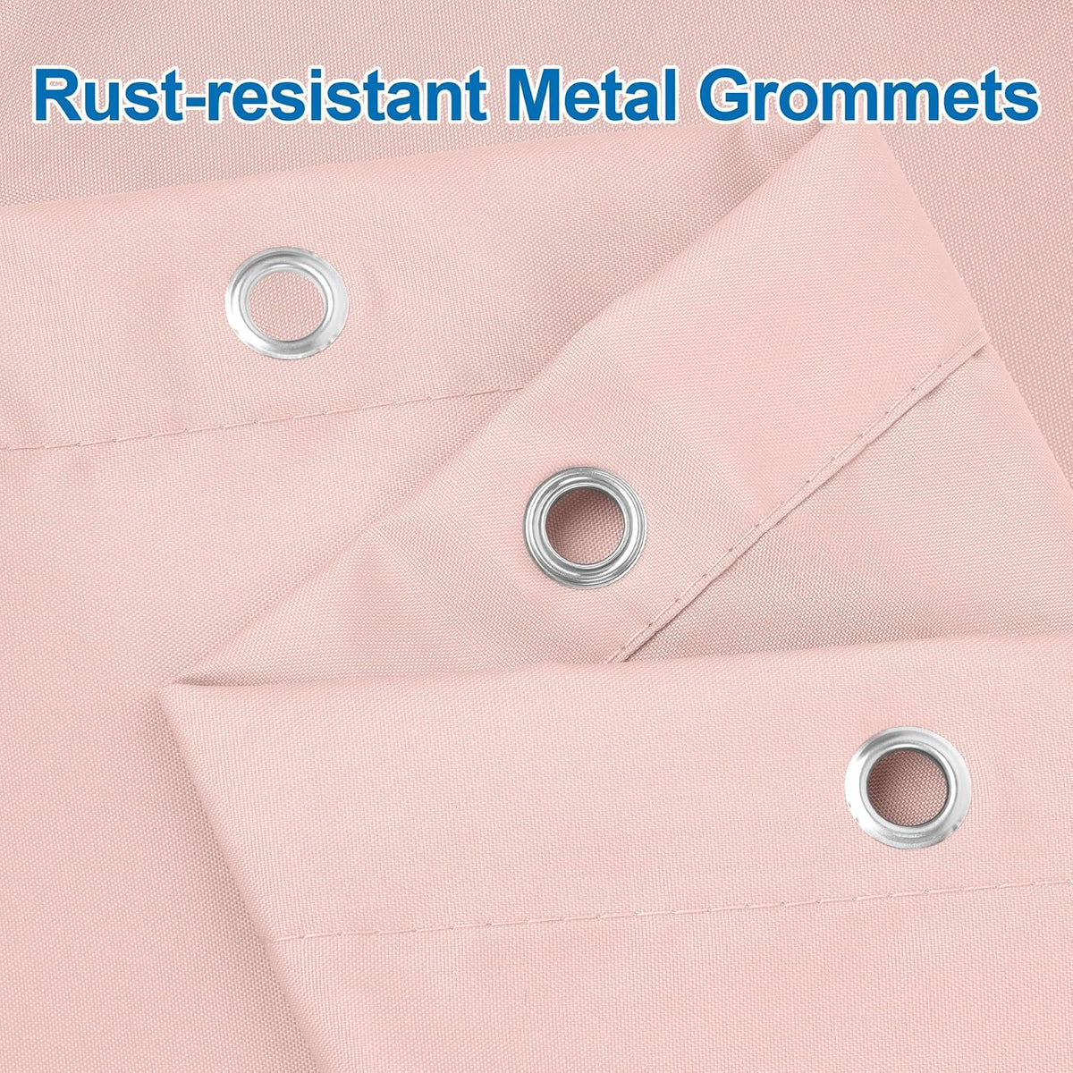 Blush Pink Shower Liner Cloth Waterproof, Soft Blush Pink Shower Curtain Liner Fabric with Weighted Stones, Washable Shower Curtain and Liner 2-in-1, 12 Grommet Holes, 72 x 72 Inches