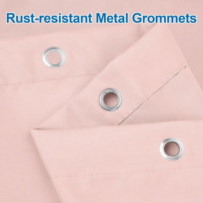 Blush Pink Shower Liner Cloth Waterproof, Soft Blush Pink Shower Curtain Liner Fabric with Weighted Stones, Washable Shower Curtain and Liner 2-in-1, 12 Grommet Holes, 72 x 72 Inches