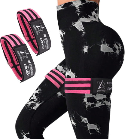 BFR Occlusion Bands for Women Glutes,Blood Flow Restriction Bands for Legs, Butt & Hip Building, Workouts, Best Fabric Resistance Bands for Squat Butt & Thigh