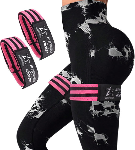 BFR Occlusion Bands for Women Glutes,Blood Flow Restriction Bands for Legs, Butt & Hip Building, Workouts, Best Fabric Resistance Bands for Squat Butt & Thigh