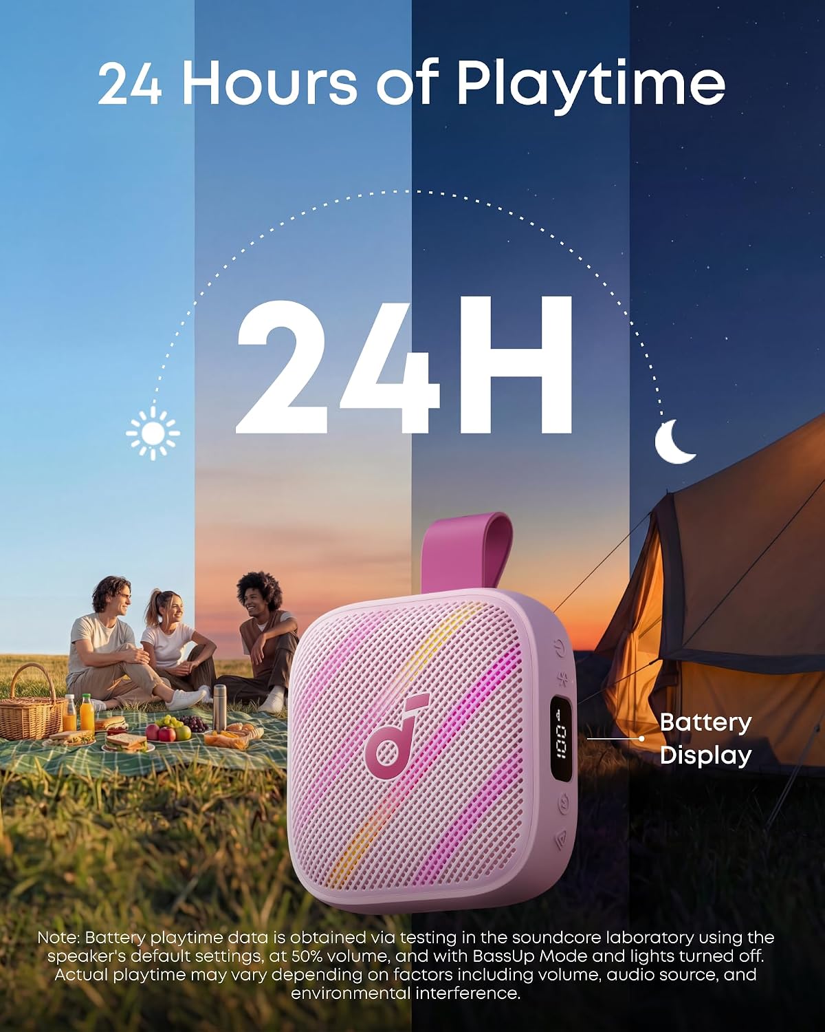 Boom Go 3i Portable Bluetooth Speaker by Anker, 24H Playtime