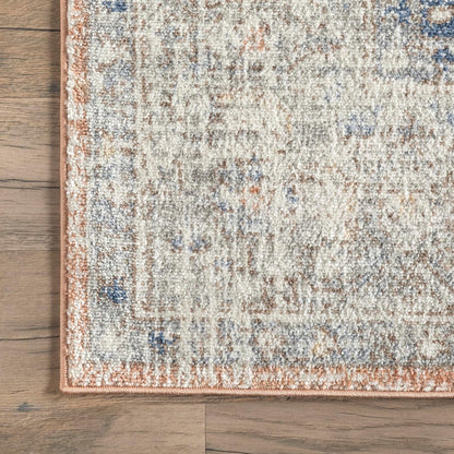 Jacquie Peach Medallion Power Loomed Area Rug, 9' x 12'