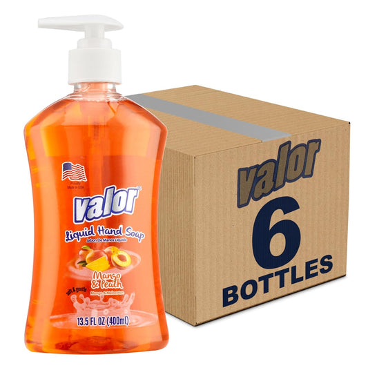 Moisturizing Liquid Hand Soap, Mango & Peach - 13.5 Fluid Ounces (6 Pack)