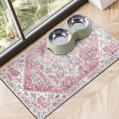 Dog Food Mats for Floors, Absorbent Dog Bowl Mat for Food and Water Dispenser Mat, Quick Dry Cat Food Mat Pet Supplies
