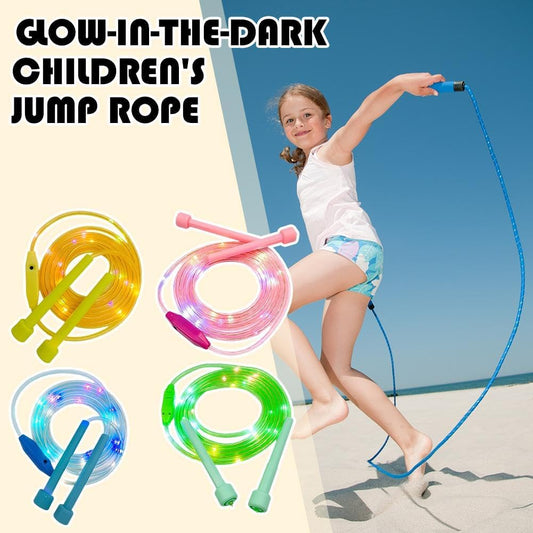 Led Light Up Jump Rope for Kids & Adults- Rechargeable Glowing Skipping Rope With 3 Adjustable Rainbow Glow Modes for Make Nighttime Cardio Fun, Lightweight Fitness Exercise Equipment