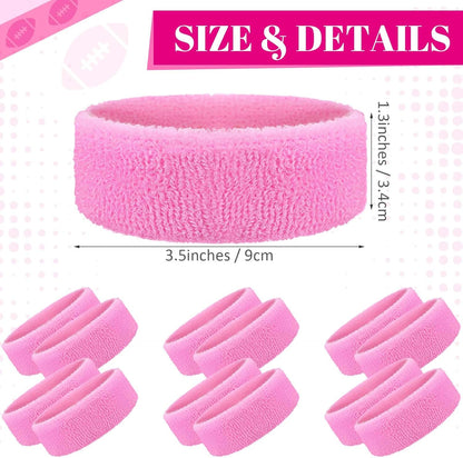 12 Pcs Pink Bicep Bands Breast Cancer Awareness Football Accessories